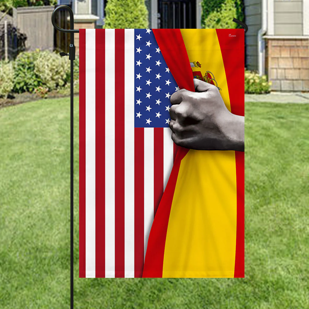 Spanish And American Flag