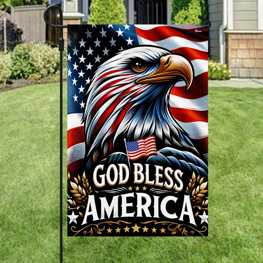 Bimipi American Flag - Bimipi  Patriotic Eagle God Bless America Flag 3-Day Shipping