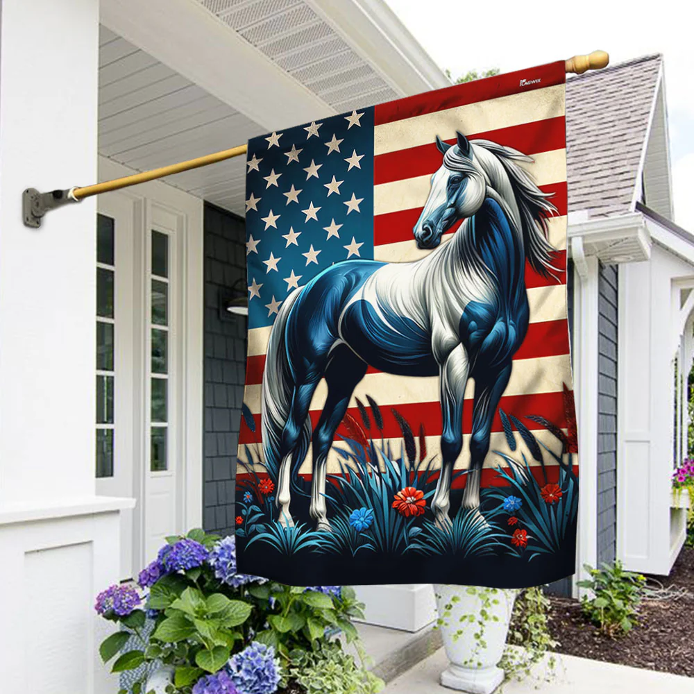 Bimipi  Patriotic Horse American Flag