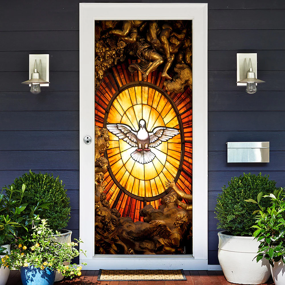 Holy Spirit Dove Door Cover, Home & Garden Decor