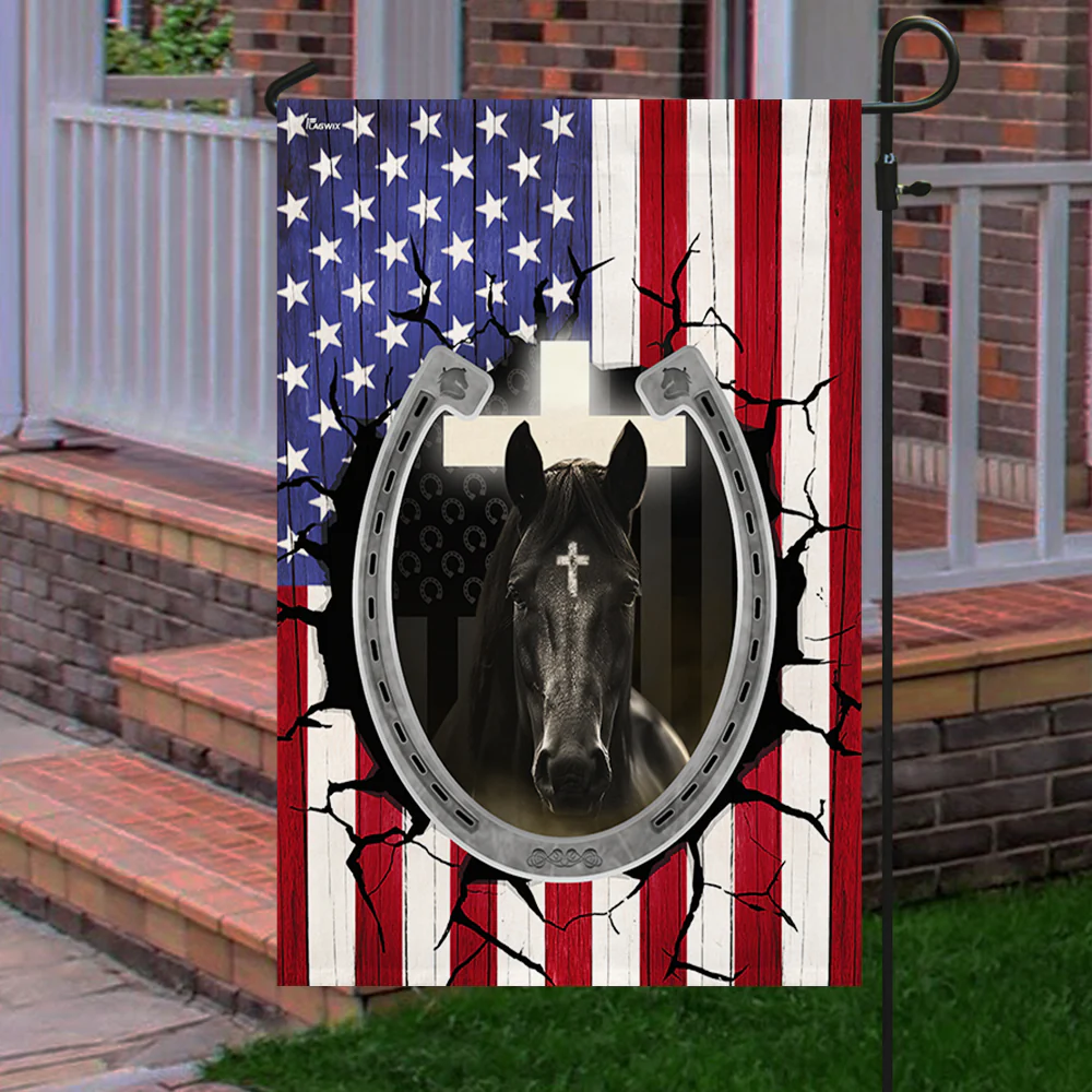 Bimipi American Flag - Happy 4th of july, Patriotic Horse American Flag