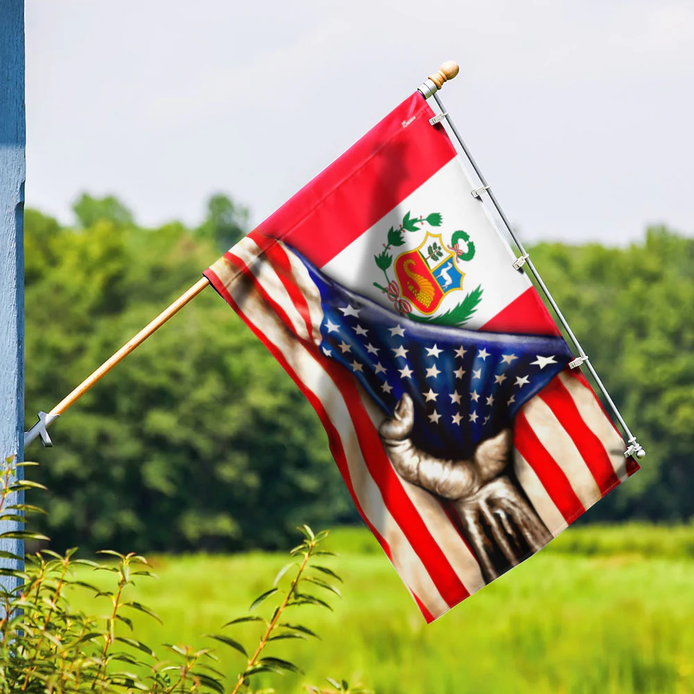 Peruvian American Flag
