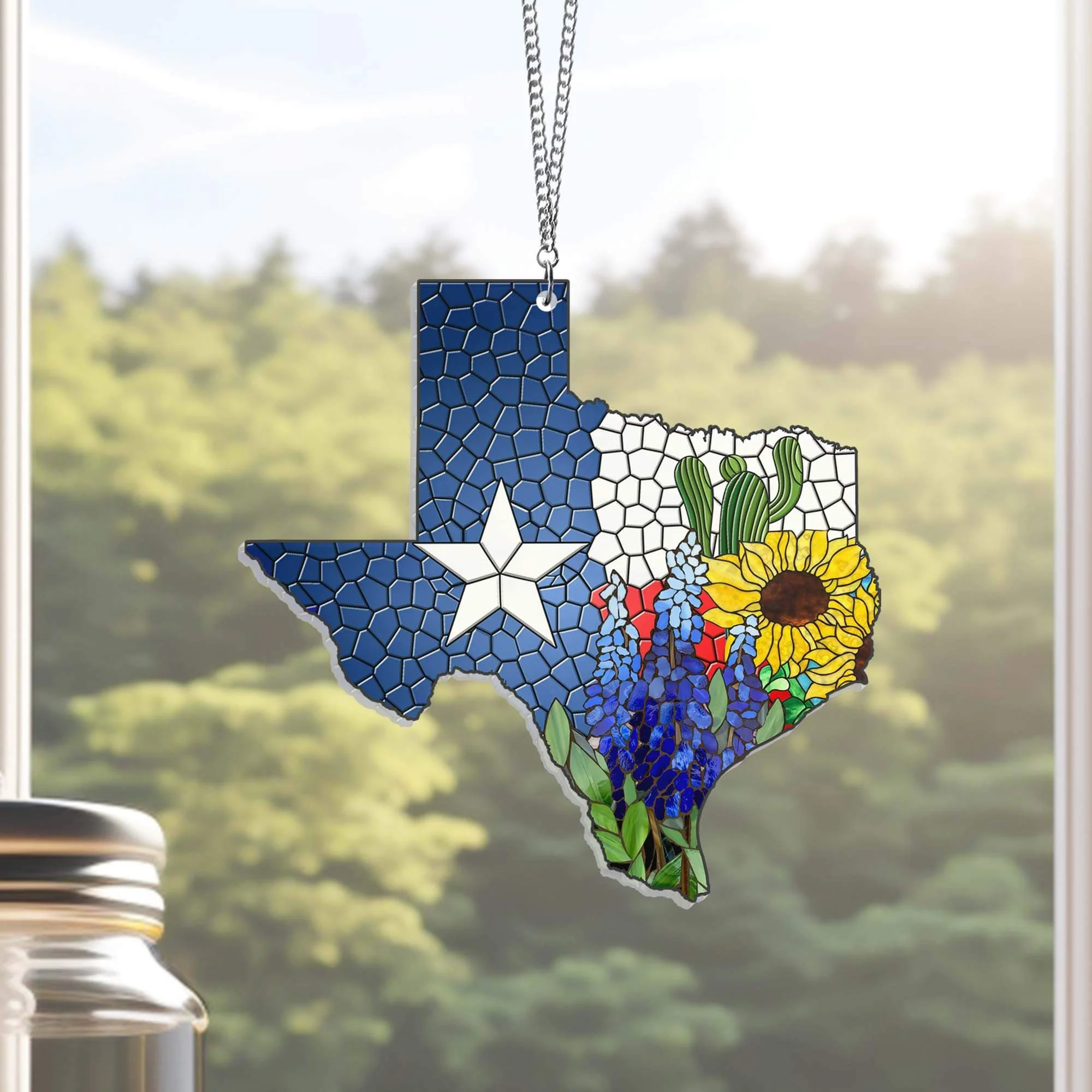 Texas Bluebonnet Acrylic Suncatcher TPT1035ASn - Decorative Hanging for Home, Garden, or Gifts