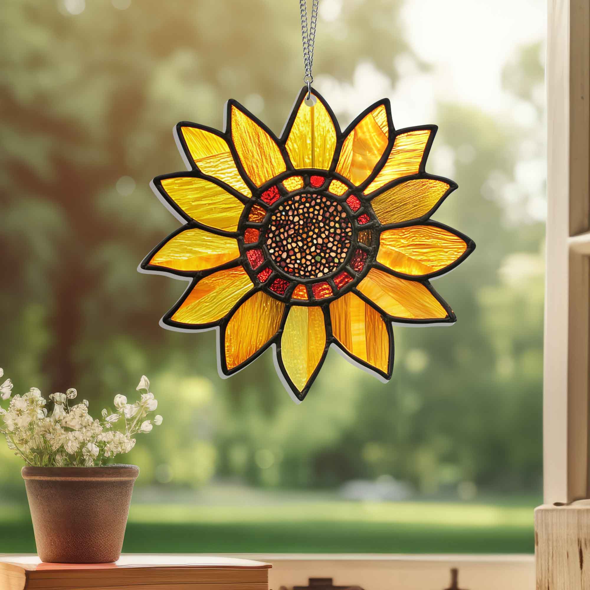 Sunflower Acrylic Suncatcher Window Hanging