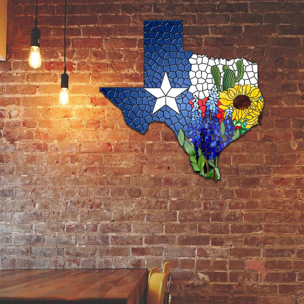 Texas Bluebonnet Metal Sign – Rustic Charm for Your Home or Garden |