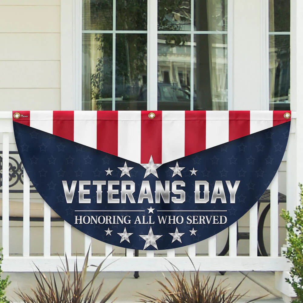 Veterans Day Honoring All Who Served Non-Pleated Fan Flag