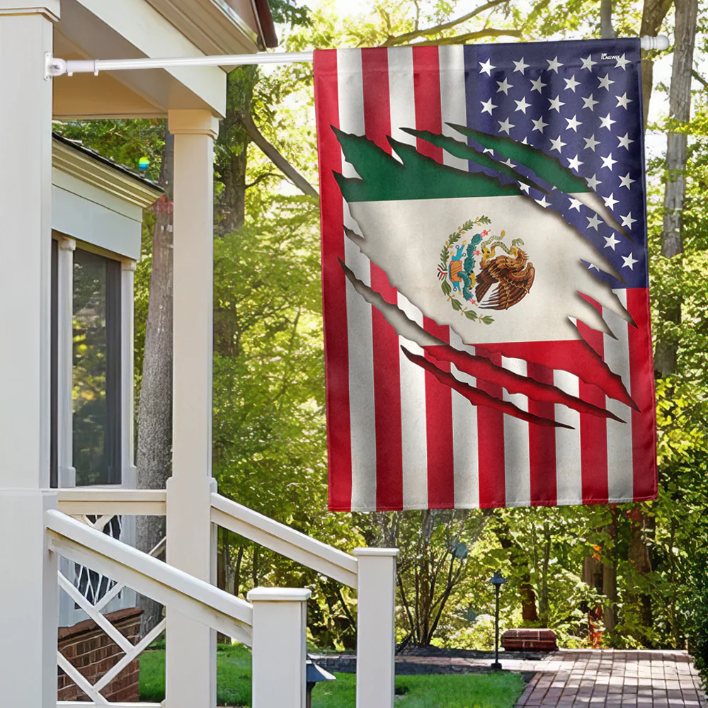 Mexican American Flag Mexican Flag American Flag