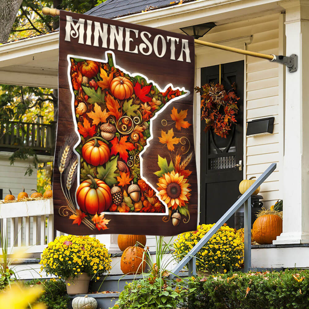 Minnesota Fall Thanksgiving Flag