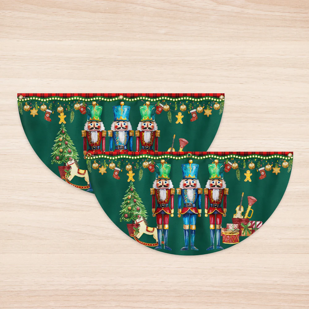 Nutcracker Merry Christmas Non-Pleated Fan Flag