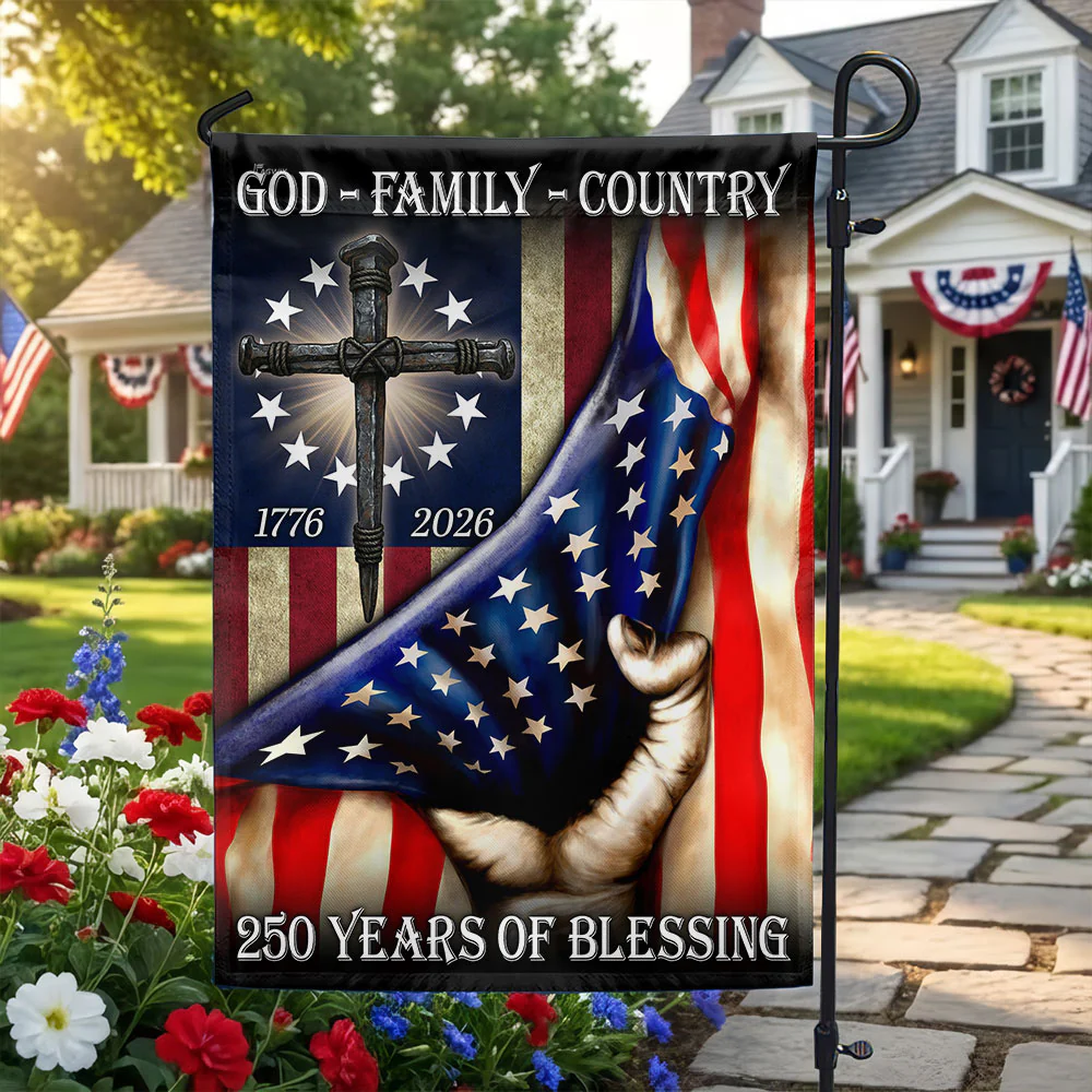 Betsy Ross 250 Years American Flag, God Family Country Patriot 1776 2026