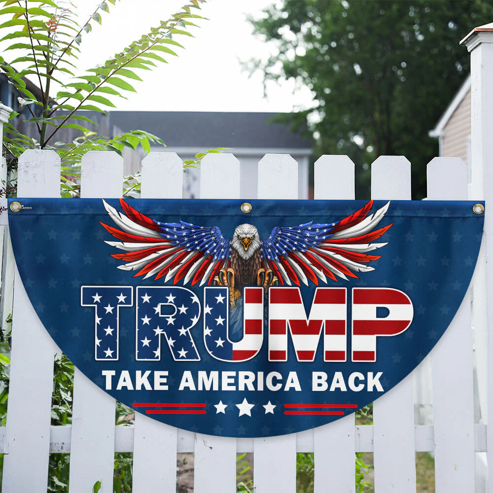 Trump Take America Back Non-Pleated Fan Flag