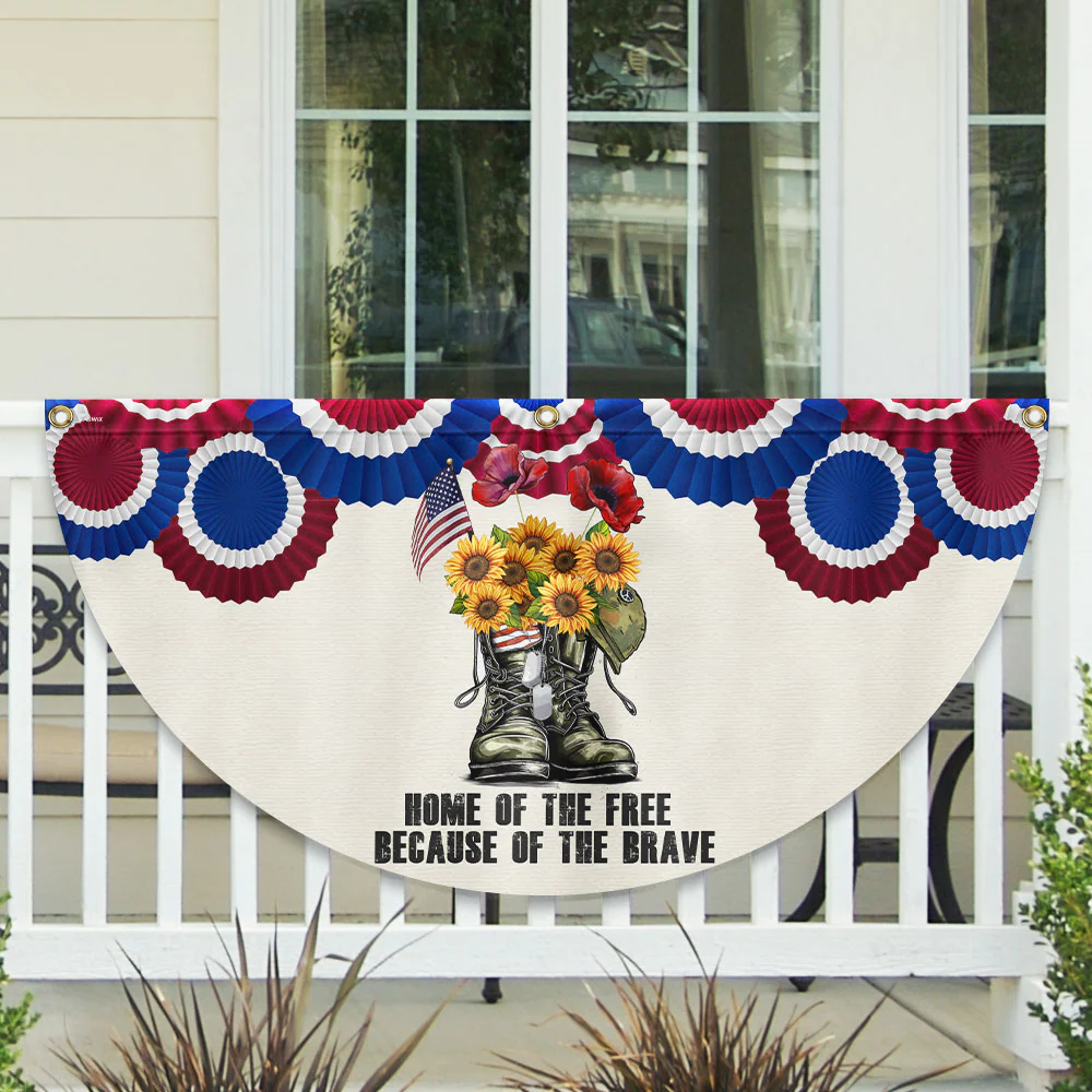 Bimipi American Flag - Memorial Day Veterans, Home Of The Free American Non-Pleated Fan Flag TPT1645FLv1