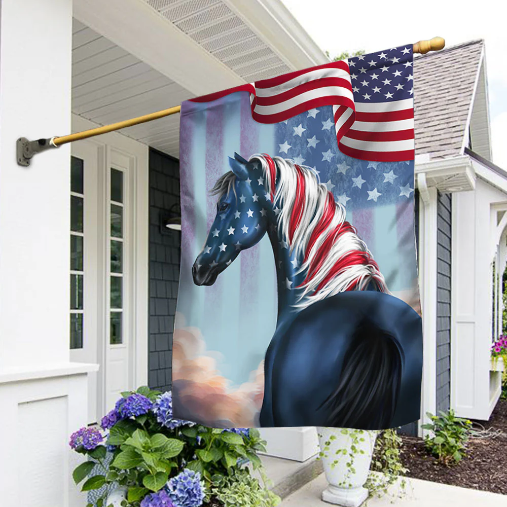 Patriotic Horse 4th Of july Independence Day American Flag