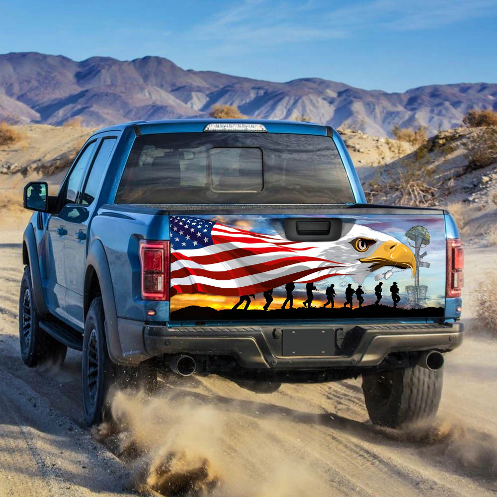 Memorial Day Remember & Honor Veteran Truck Tailgate Decal Sticker Wrap