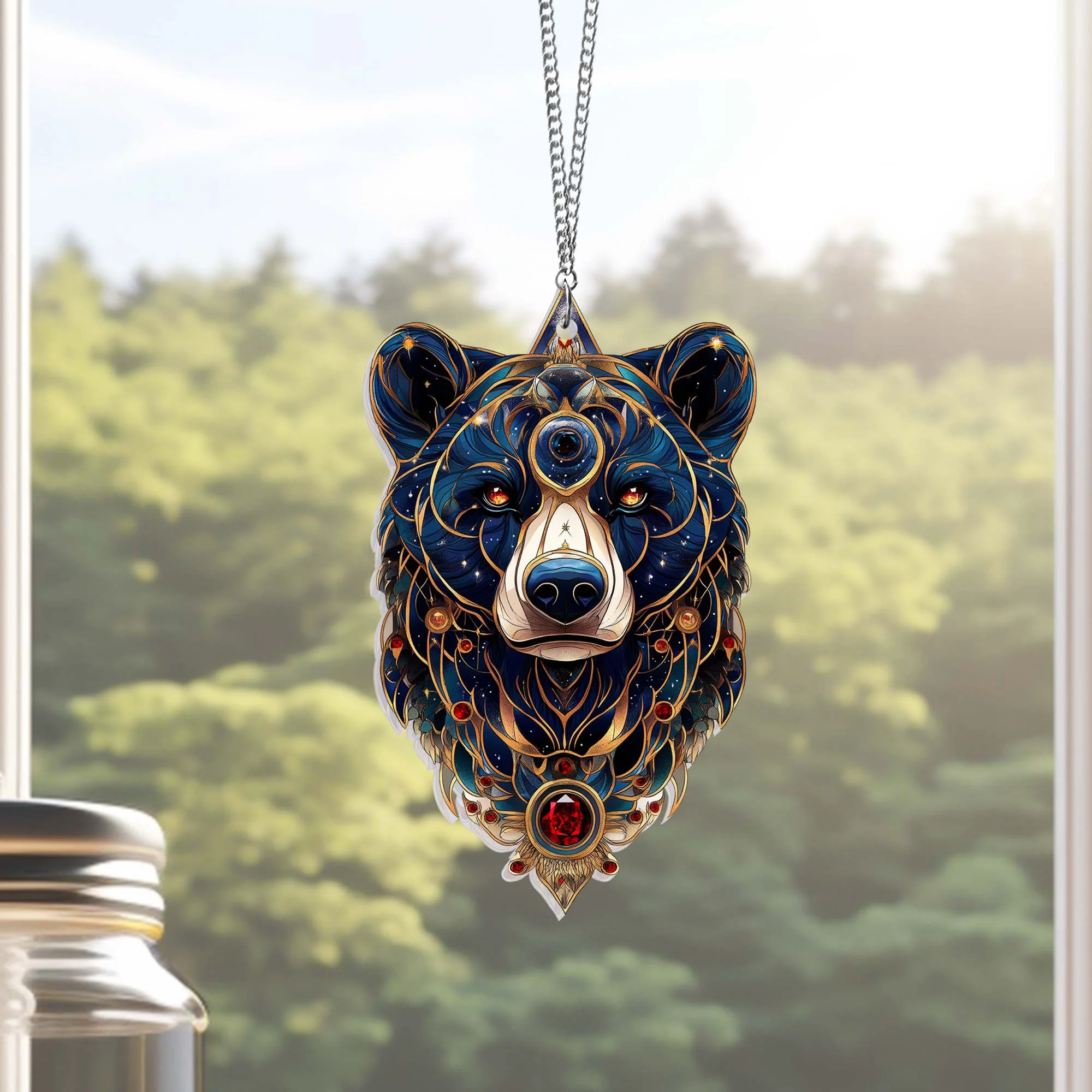 Bear Suncatcher Wildlife Animal Acrylic Hanging Sign
