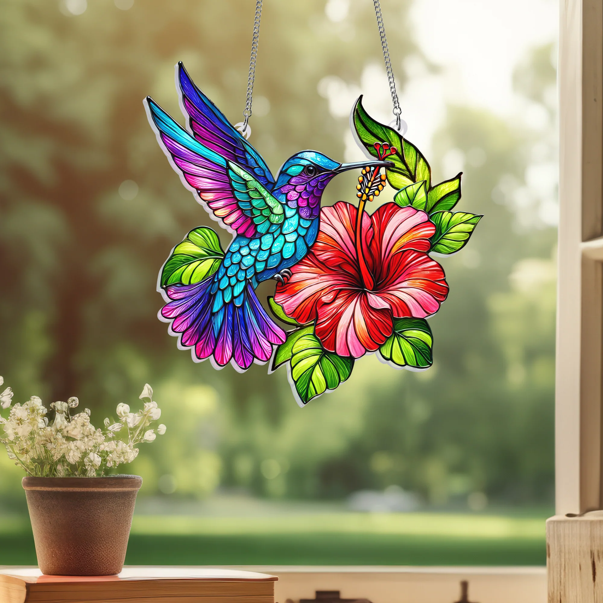 Hummingbird Acrylic Suncatcher Window Hanging